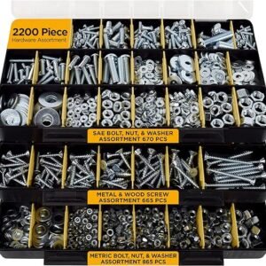 2200 Piece Hardware Assortment Kit with Screws